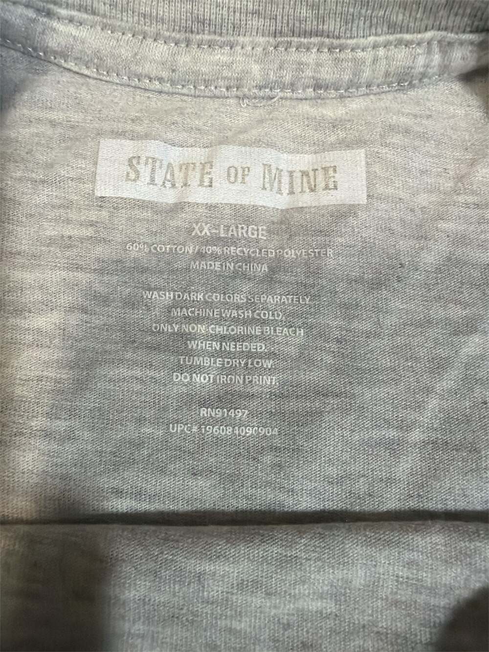 State of Mine Ohio Graphic T-Shirt Gray XXL - Picture 3 of 3